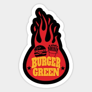 burger green remera Sticker
